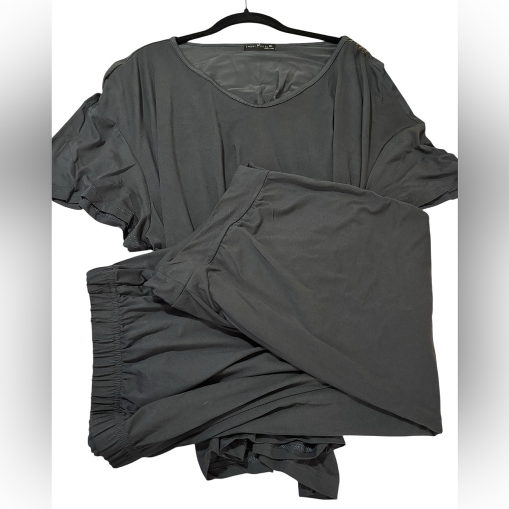 Women's 5XL Dark Gray Loungewear Set